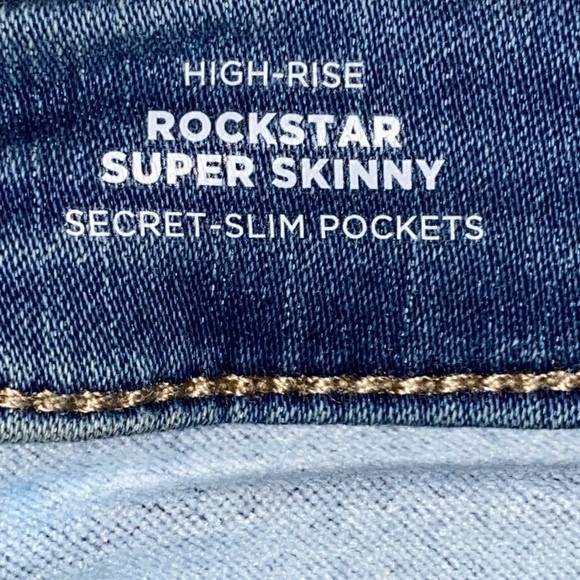 Old Navy Jeans High-Waisted Rockstar Super-Skinny Blue Plus Size 24 - Picture 11 of 16